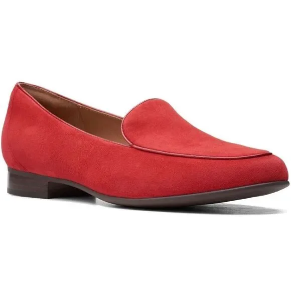 Clarks unstructured blush ease loafer in red suede size 7.5/38 - Picture 3 of 9